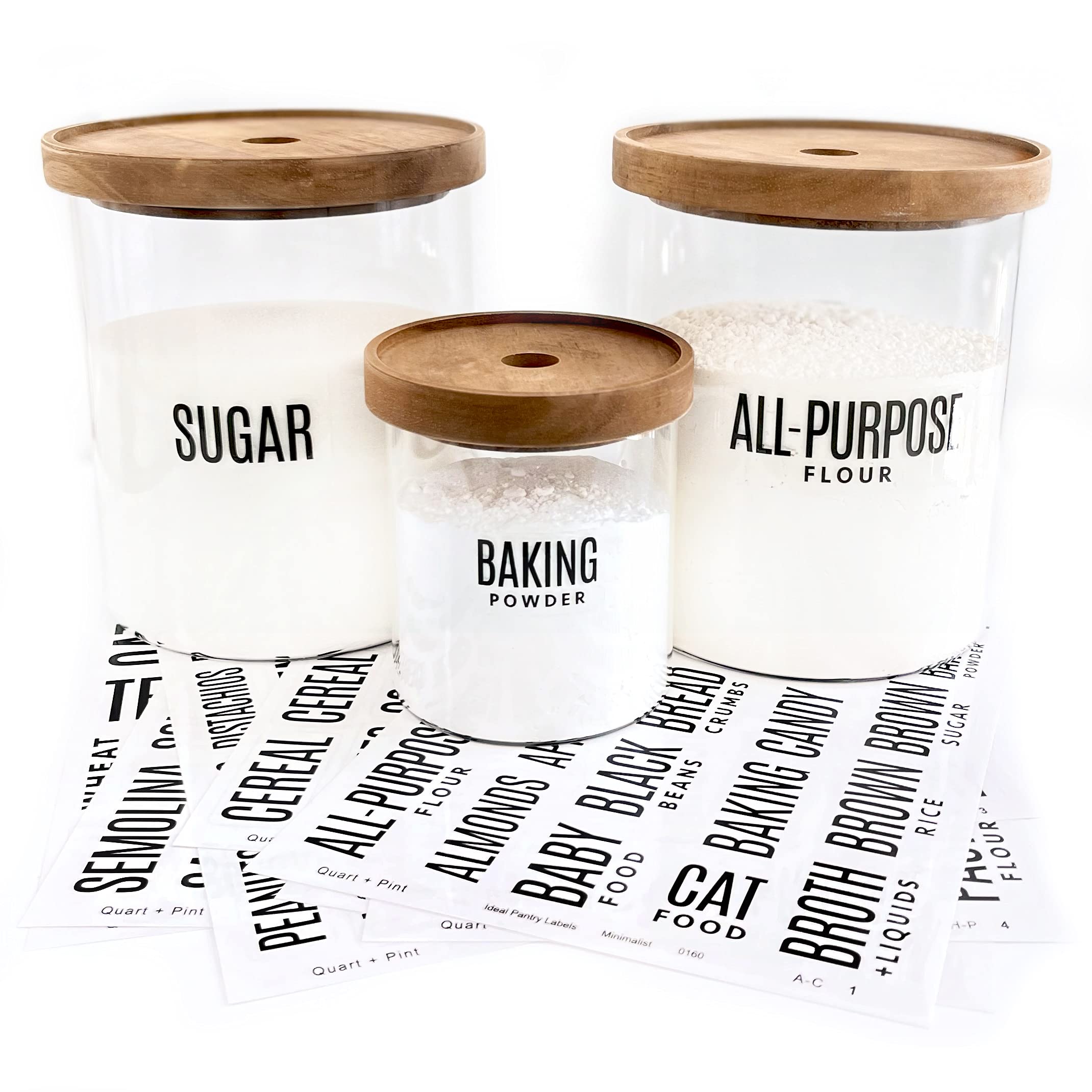 Buy QUART + PINT 165 Modern Kitchen Pantry Labels for Containers