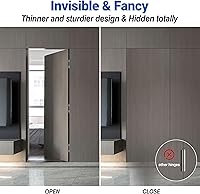 Vista 7 de 6" Hidden Door Hinges (Pack of 2) – Invisible Hinge Concealed Hinges for Secret Door, Secret Door Hinges Hidden Hinges 3 Way Adjustable 180° Swing