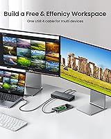 Vista 7 de Silkland Cable USB 4 [certificado USB-IF] para cable Thunderbolt 4 de 3.3 pies, sincronización de datos de 40 Gbps, 8K/5K @60Hz, 240W, cable USB C