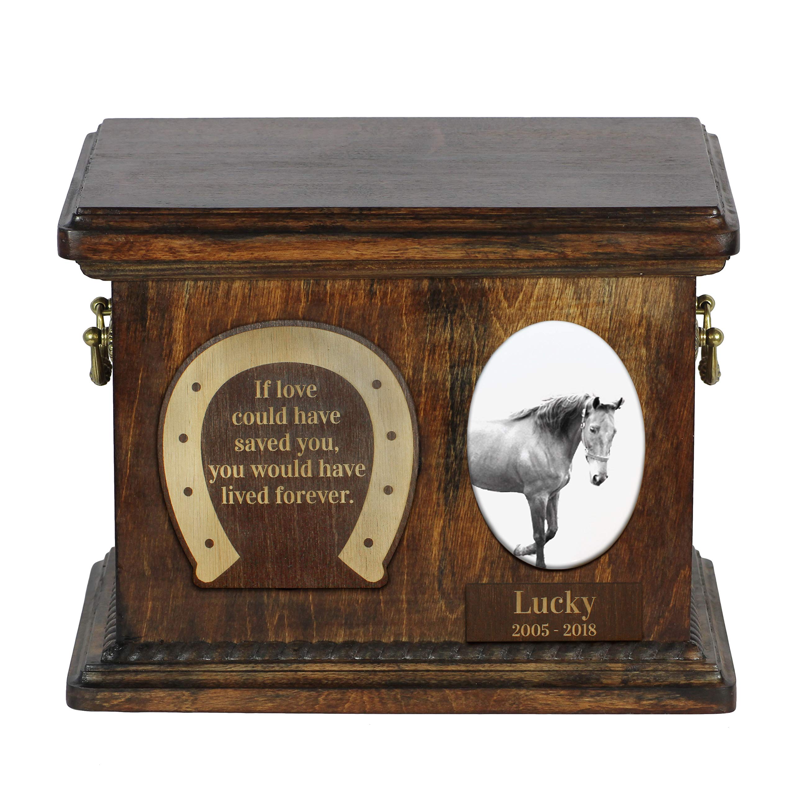Boîte de crémation pour cheval de Selle américain, urne commémorative personnalisée Art-Dog