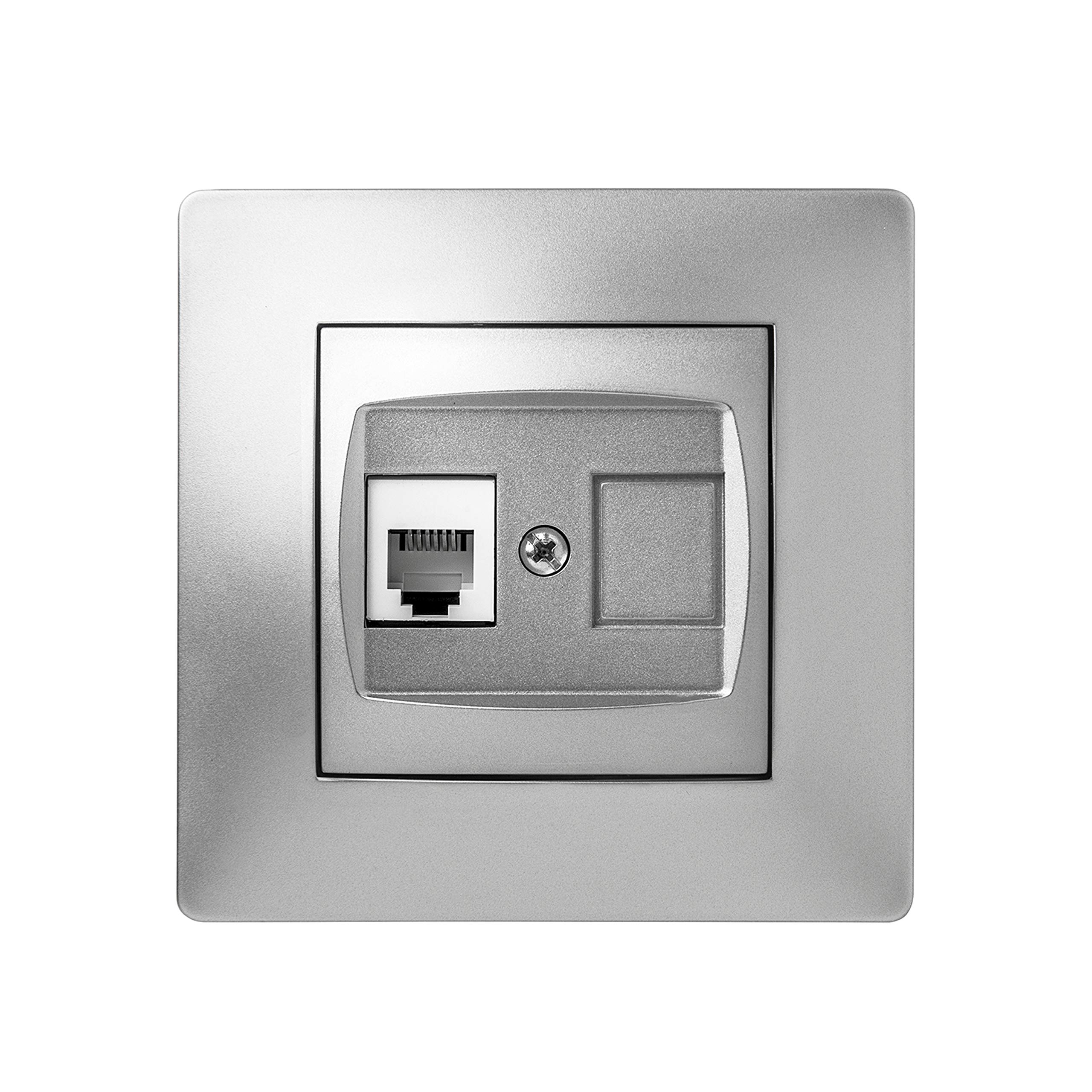 Famatel 6516505070 Telephone Socket Rj-11 Aluminium 9237, Multicolour
