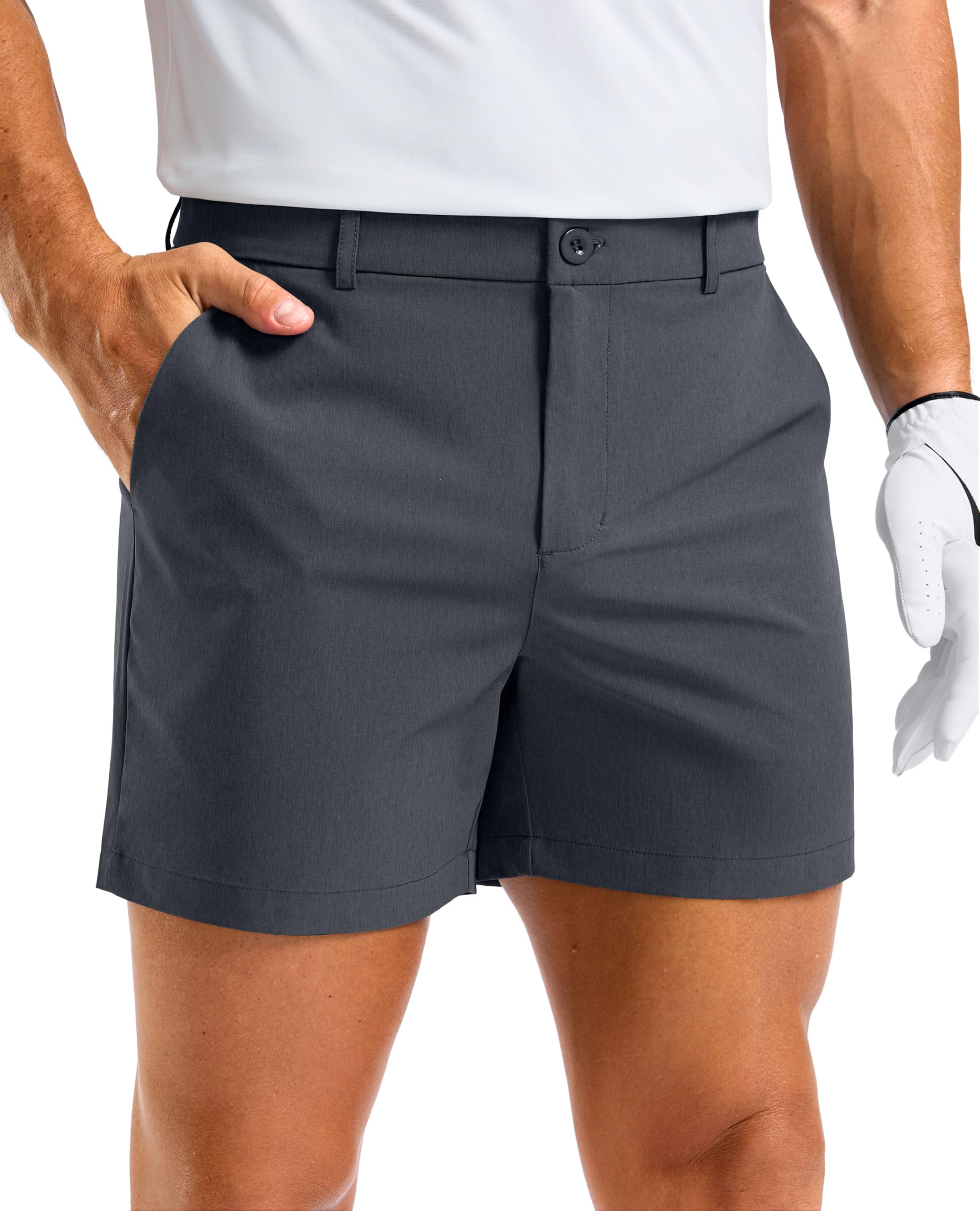 Soothfeel Men's Casual Shorts 5/7/9 Inch Golf Dress Shorts with 4 Pockets