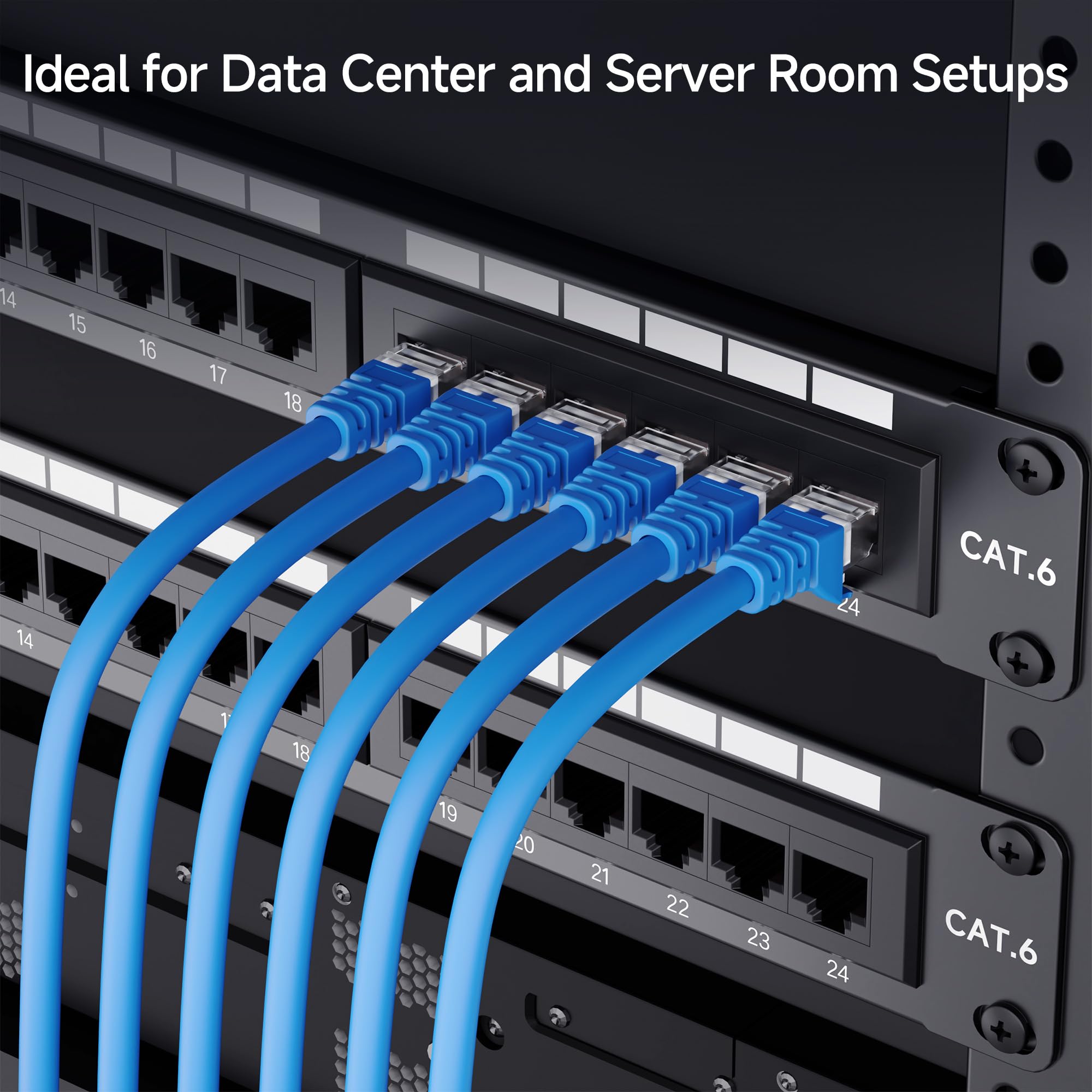 [Certifié UL] Panneau de Brassage réseau Cable Matters à Montage en Rack ou Mural 1U 24 Ports avec Barre de Support, Panneau de Brassage Cat6 de 48,3 cm pour Gigabit Ethernet, Compatible avec Les
