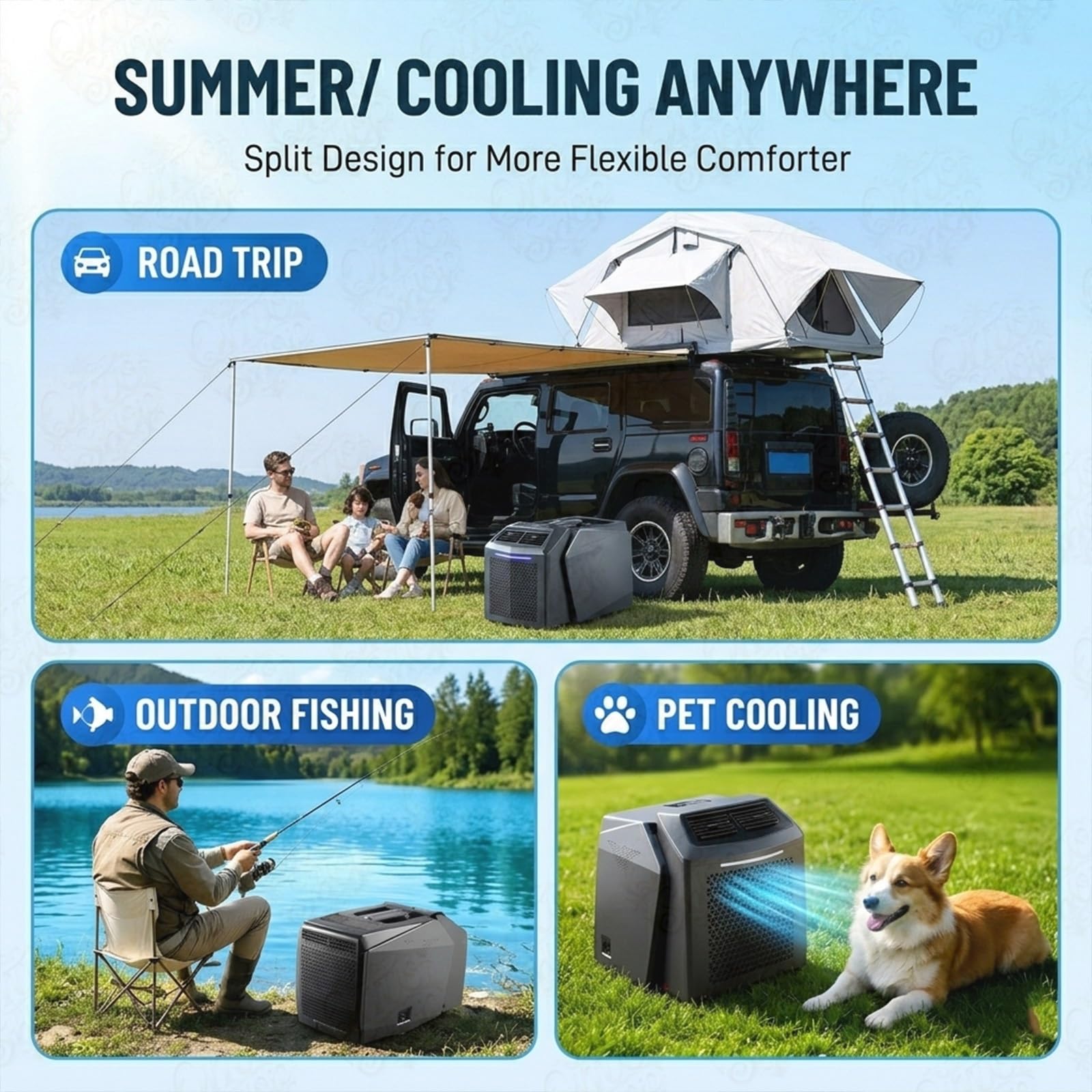 Climatizador Split 6200 BTU: AC Portátil para Camper y RV