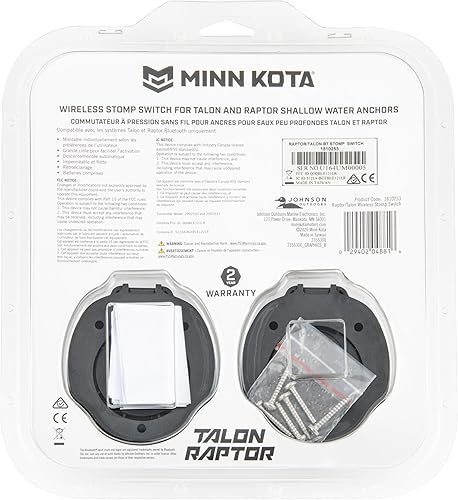 Miniatura 8 de Minn Kota 1810253 RaptorTalon inalámbrico Bluetooth Stomp Switch