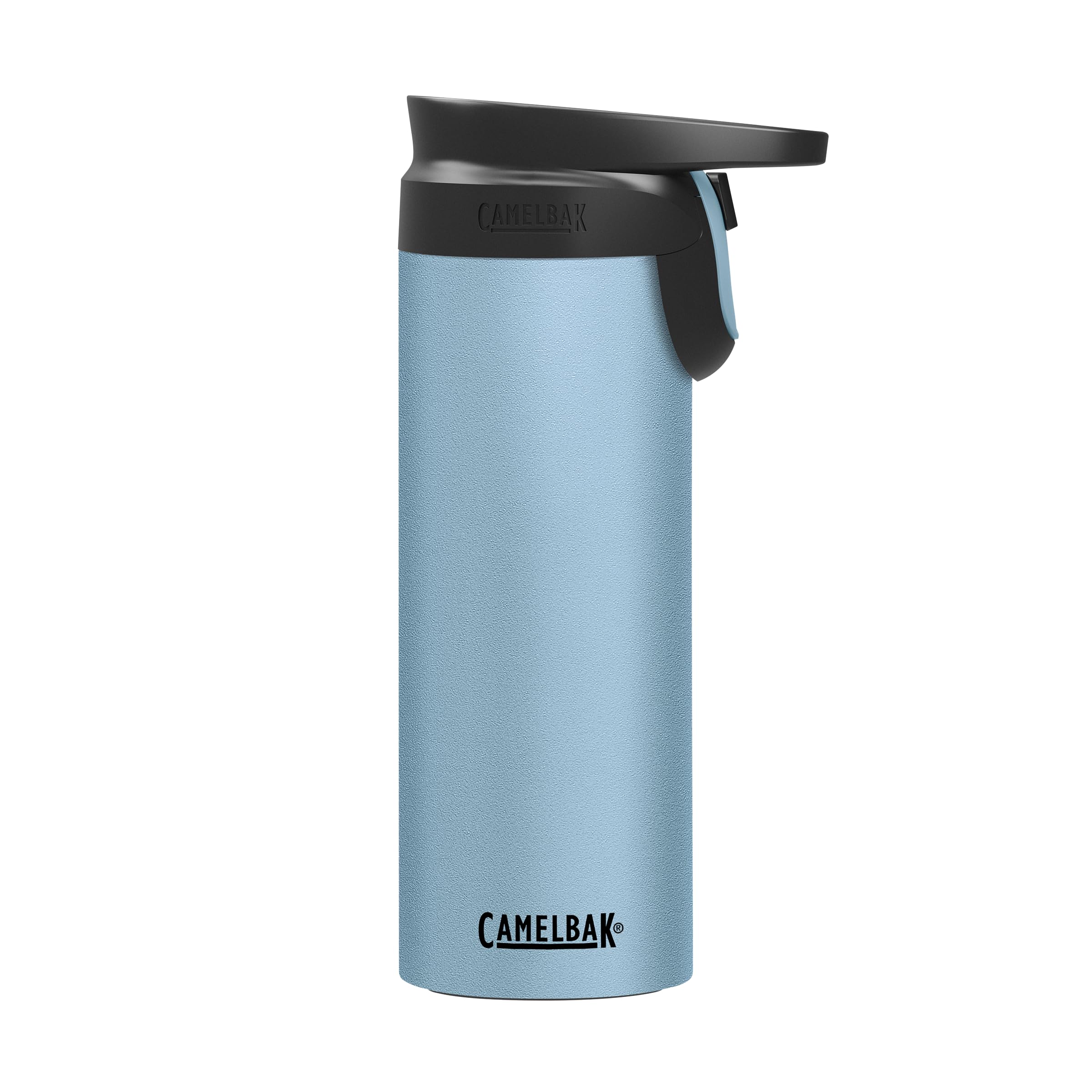 CamelBakForge Flow Coffee & Travel Mug, Insulated Stainless Steel - Non-Slip Silicon Base - Easy One-Handed Operation - 16oz, Dusk Blue