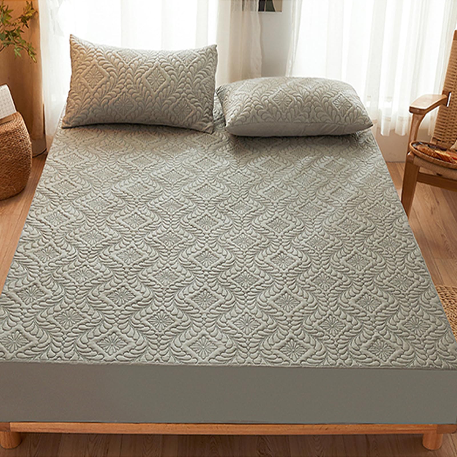 Drap Housse 140 x 190 + 30 cm Protège Matelas Impermeable Noir