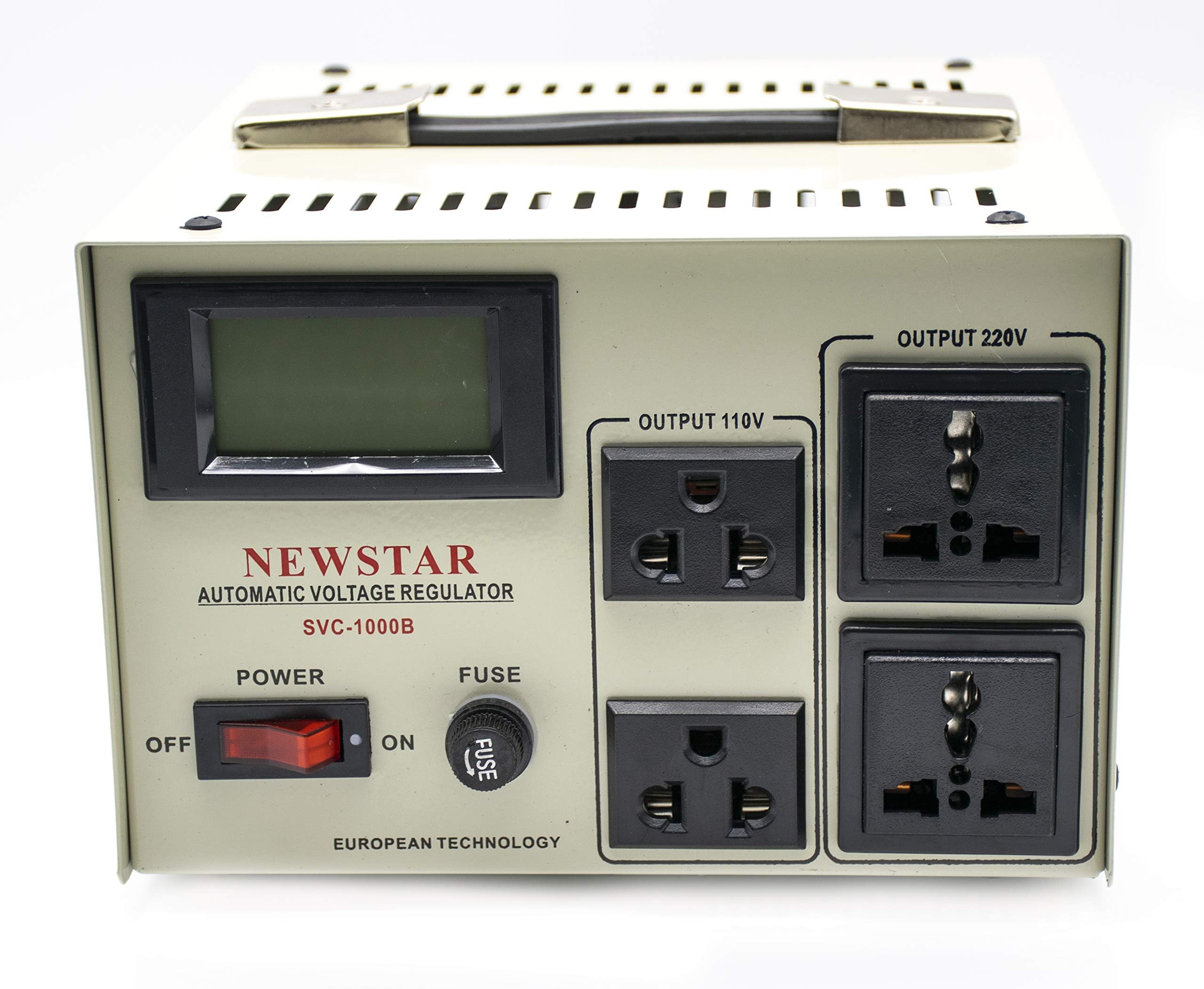 Newstar SVC-1000 Power Regulator Stabilizer Voltage Transform, LCD display, 1000 VA /750 watts