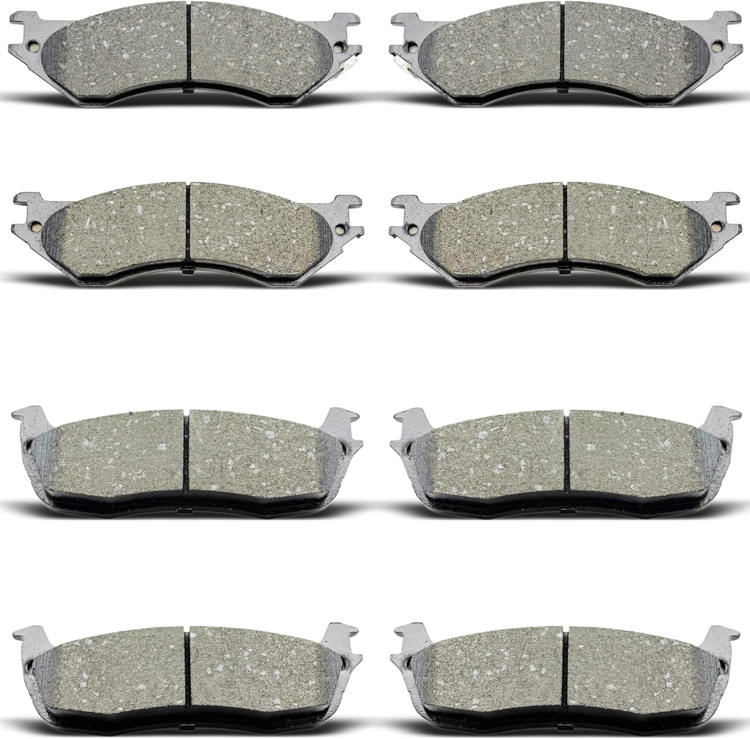D702 D879 Ceramic Brake Pads Front & Rear Fits 1997-2002 Expedition, 1999-2003 F-150 4WD Disc Only, 2004 Heritage (VIN C), 1997-1999 F-250 LD, 1998-2002 Navigator