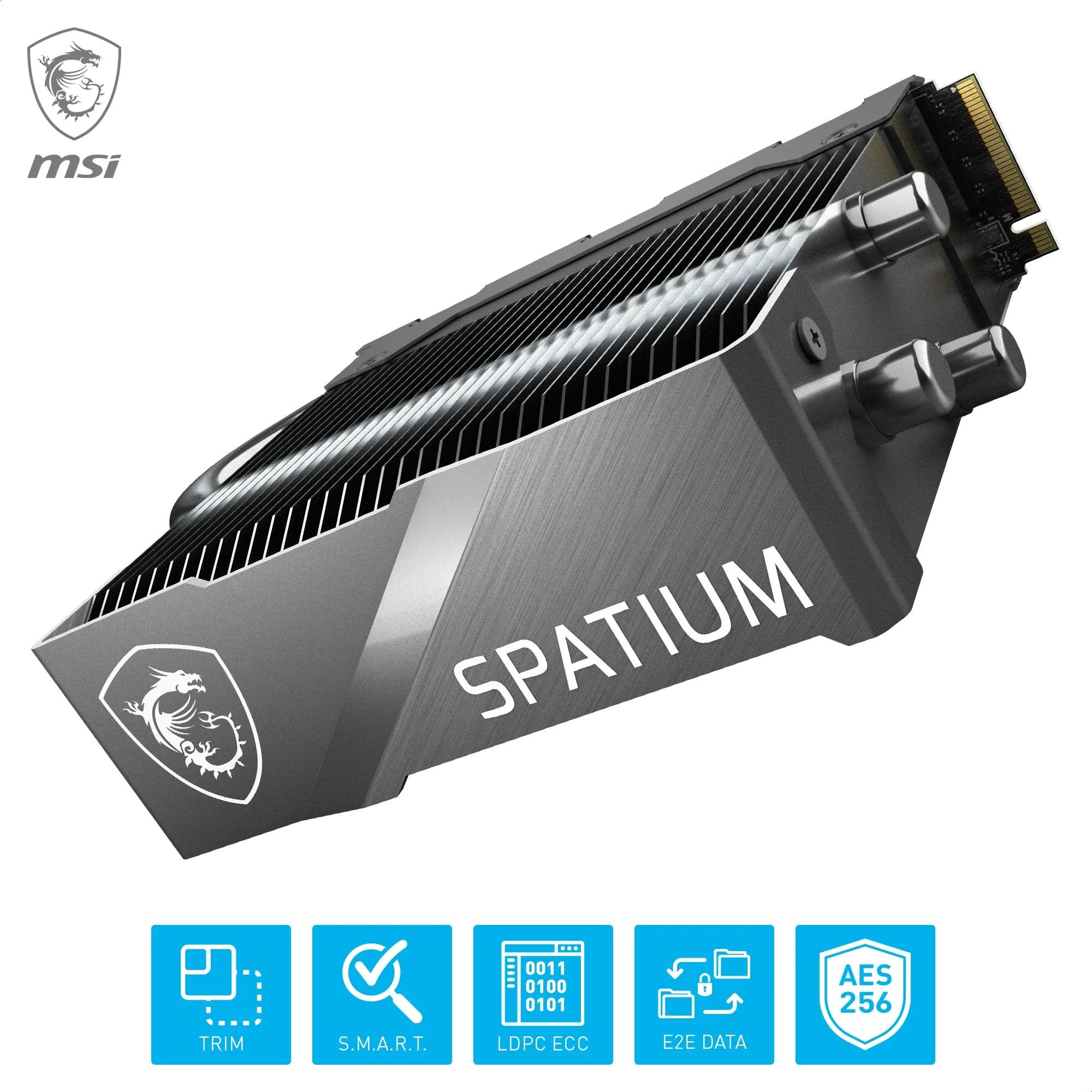 MSI SSD SPATIUM M570 PRO PCIe 5.0 NVMe M.2 2TB FROZR R:12400 W