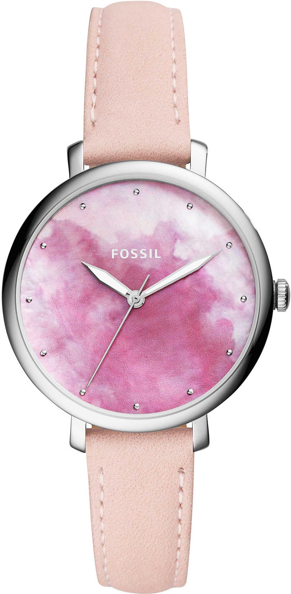 Jacqueline Damenuhr Fossil Uhr Rosa Zifferblatt Fossil JACQUELINE