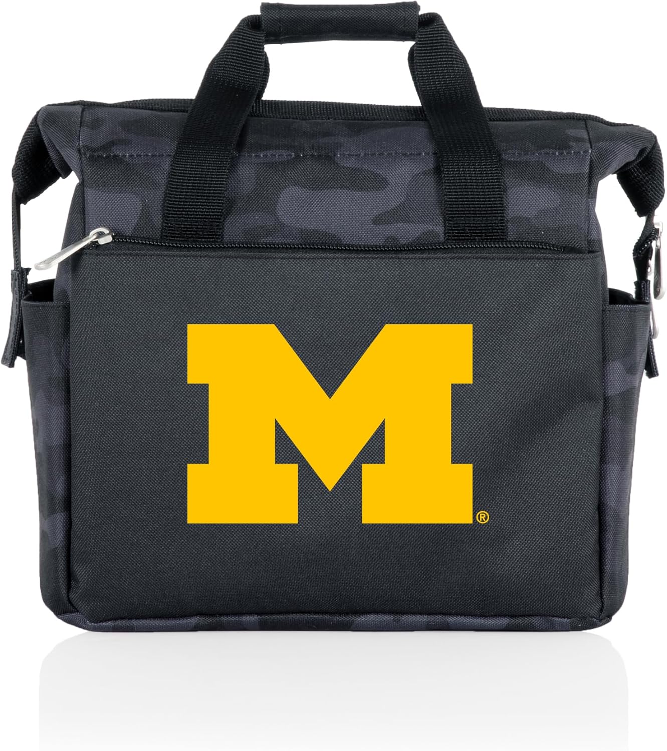 Picnic TIME NCAA Michigan Wolverines On The Go Lunch Bag Cooler, Soft Cooler Lunch Box, Insulated Lunch Bag, (Black Camo)