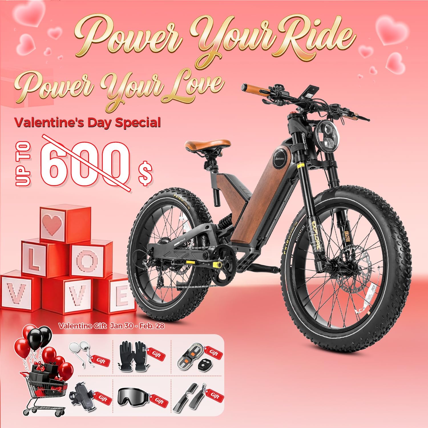 eAhora P5 2 34Mph Electric Bike for Adults, 1700W Electric Mountain Bike with 48V 20AH Samsung Battery, 80 Miles Long Range Ebike, Full Suspension, 24 * 4'' Fat Tire Electric Bike, Shimano 7-Speed
