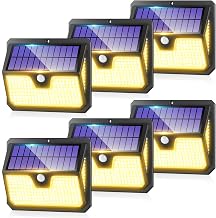 Outdoor Garden Solar Security Lights - 6 Pack Solar Motion Sensor Light