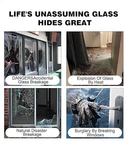 Miniatura 7 de Película de seguridad transparente de 2 mil para ventana, anti roturas, película de seguridad inastillable para ventana, película de protección de