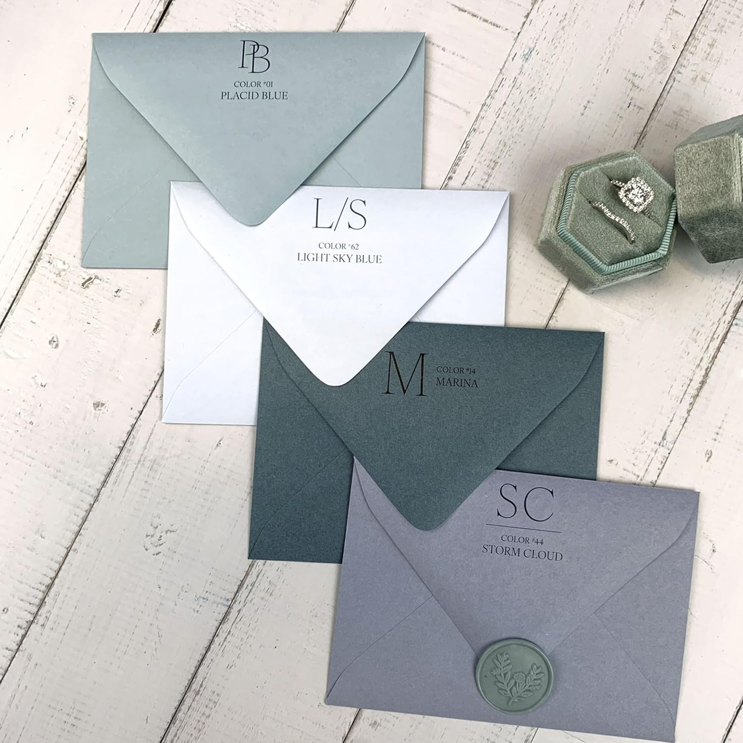 Light Sky Blue Wedding Envelopes | 25 Blank Envelopes | A7 (5 1/4 x 7 1/4) for 5x7 Cards | Euro Flap 81T Heavyweight Paper