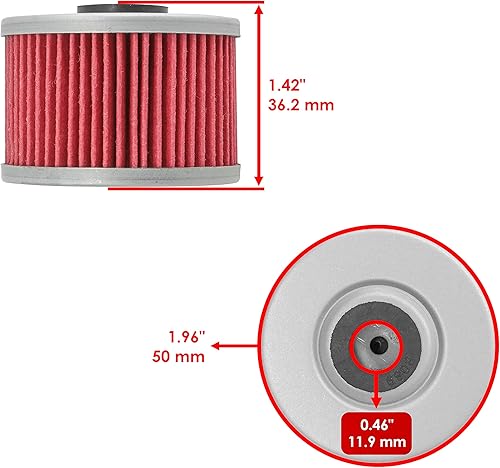 Miniatura 2 de Caltric Paquete de 3 filtros de aceite compatibles con Honda Xr650L Xr-650L Xr650R Xr-650R Xr 650R 1993-2018