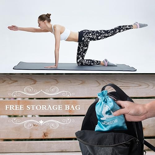 Miniatura 6 de Muezna Calcetines de yoga antideslizantes para mujer pilates barras calcetines de hospital con agarre talla 5-10