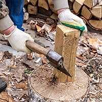 Vista 7 de PAGOW Paquete de 7 cuñas de mango redondo de seguridad, juego de cuña con mango cónico para hacha de martillo