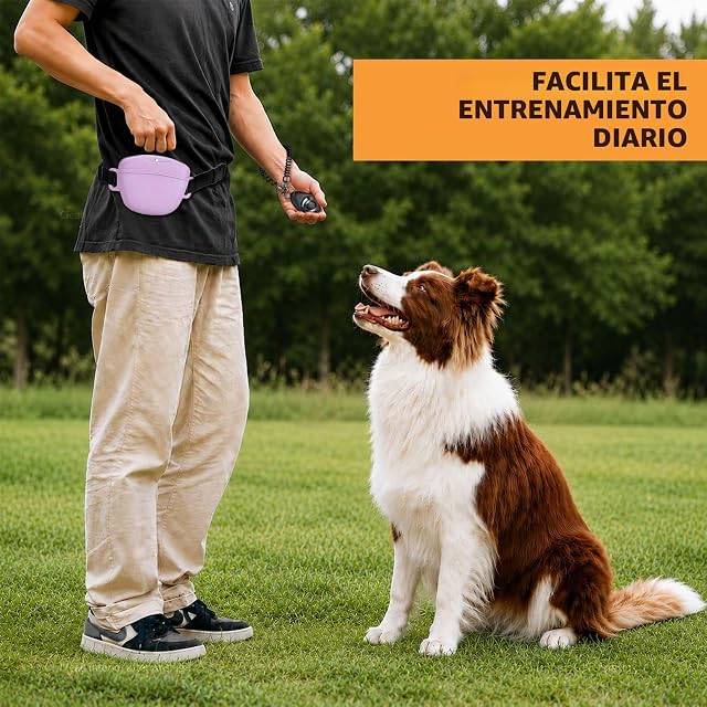 Foto 6 de 6 de AOKLANT Bolsa de premios de Silicona para Perro con clicker