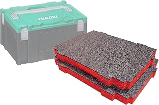 Shadow Foam HIT System Case Foam Insert [Twin Pack] Cut and Peel Foam Inserts for Hikoki HIT System Case II, III and IV | Tool Organisation, Kaizen, 5s, Tool Storage & Storage Boxes (30mm, Red)