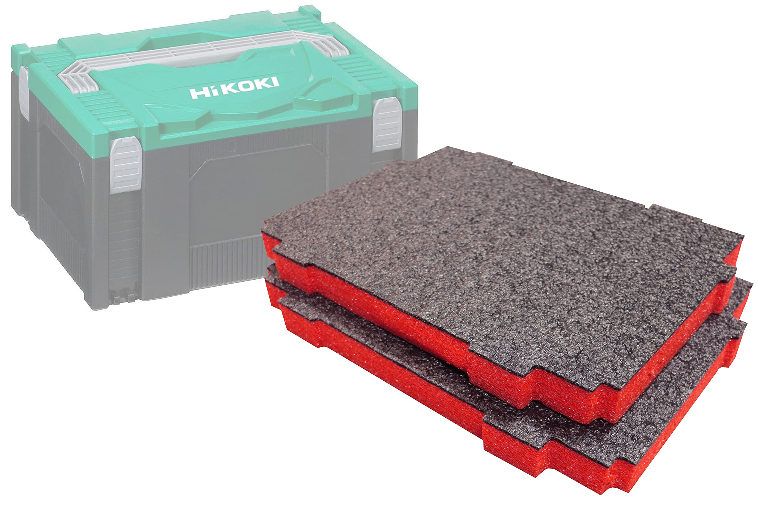 Shadow Foam HIT System Case Foam Insert [Twin Pack] Cut and Peel Foam Inserts for Hikoki HIT System Case II, III and IV | Tool Organisation, Kaizen, 5s, Tool Storage & Storage Boxes (30mm, Red)
