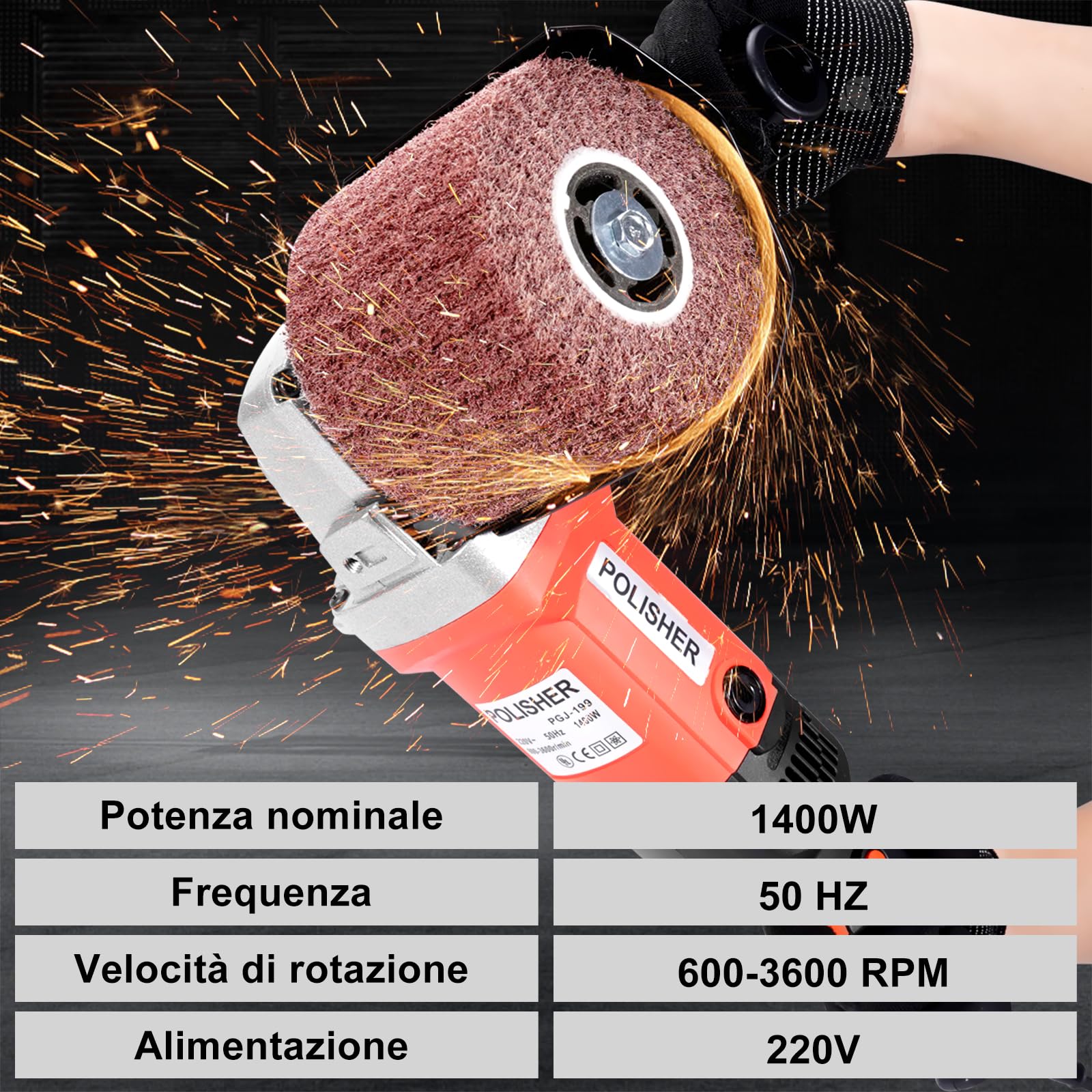 HYCHIKA Rettificatrice per ristrutturazione esterna 1400 W