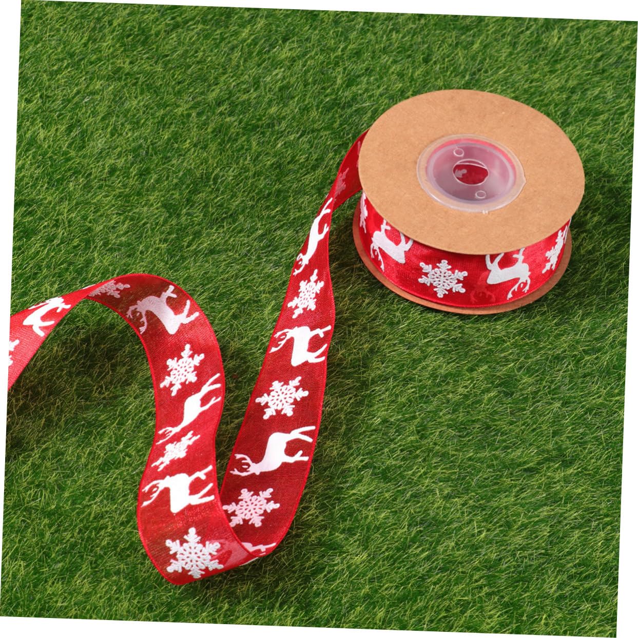 5 Pz nastro per decorazioni natalizie nastro trasparente nastro nastro natalizio per albero nastri rossi per confezioni addobbi natalizi natale decorazioni rosso