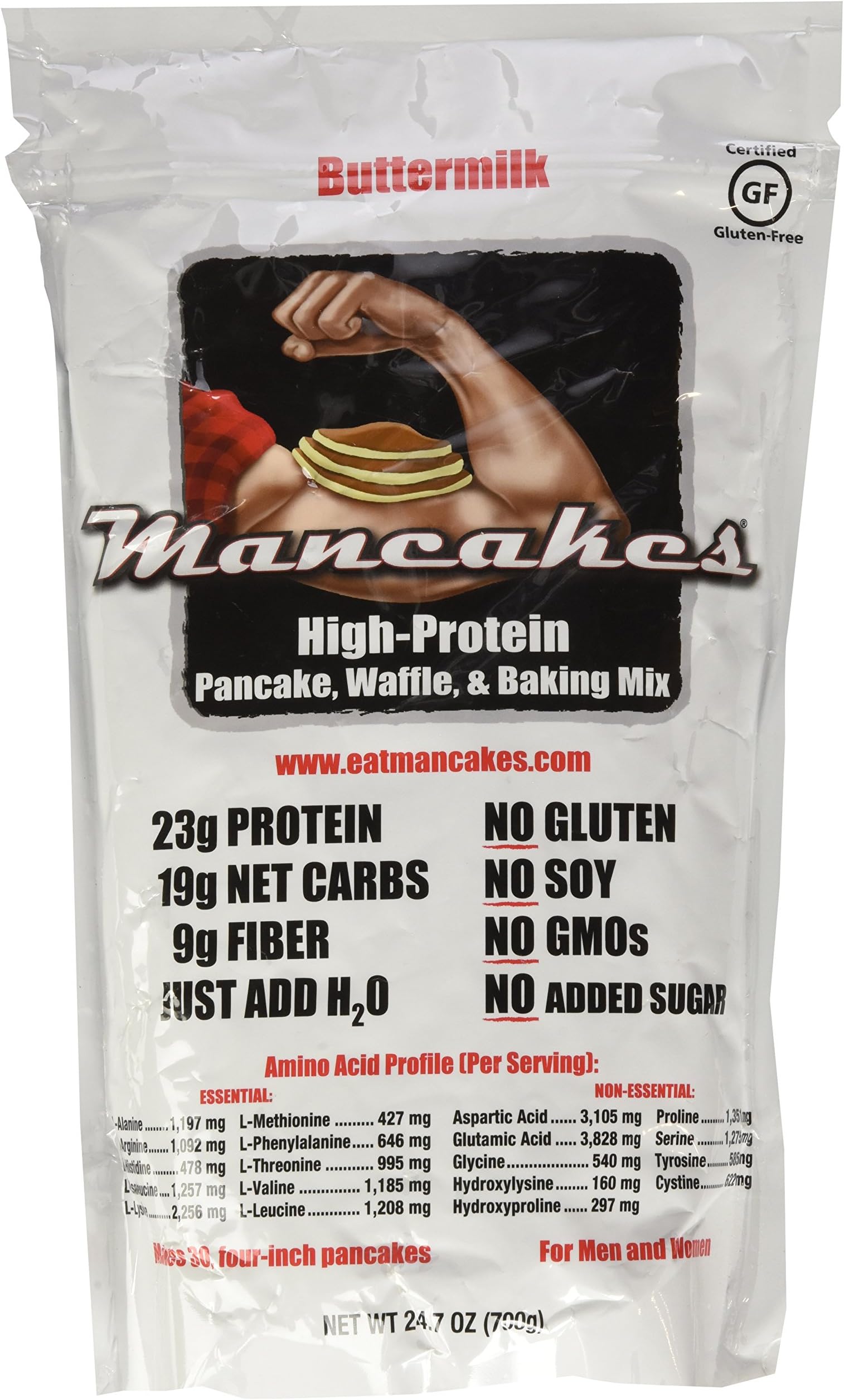 High Protein Pancake Waffle and Baking Mix, Buttermilk, 24.7 Ounce