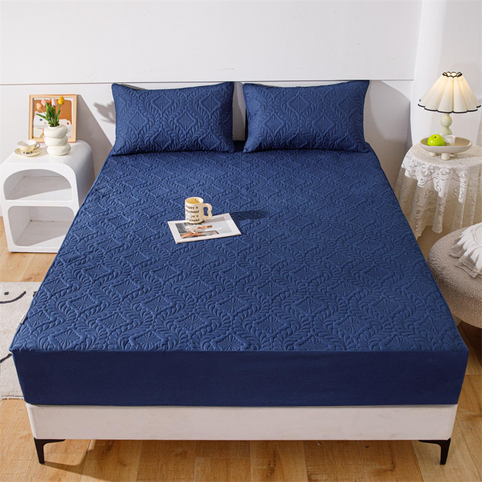 Parure de lit douce et respirante avec drap-housse à poche profonde pour un confort quotidien