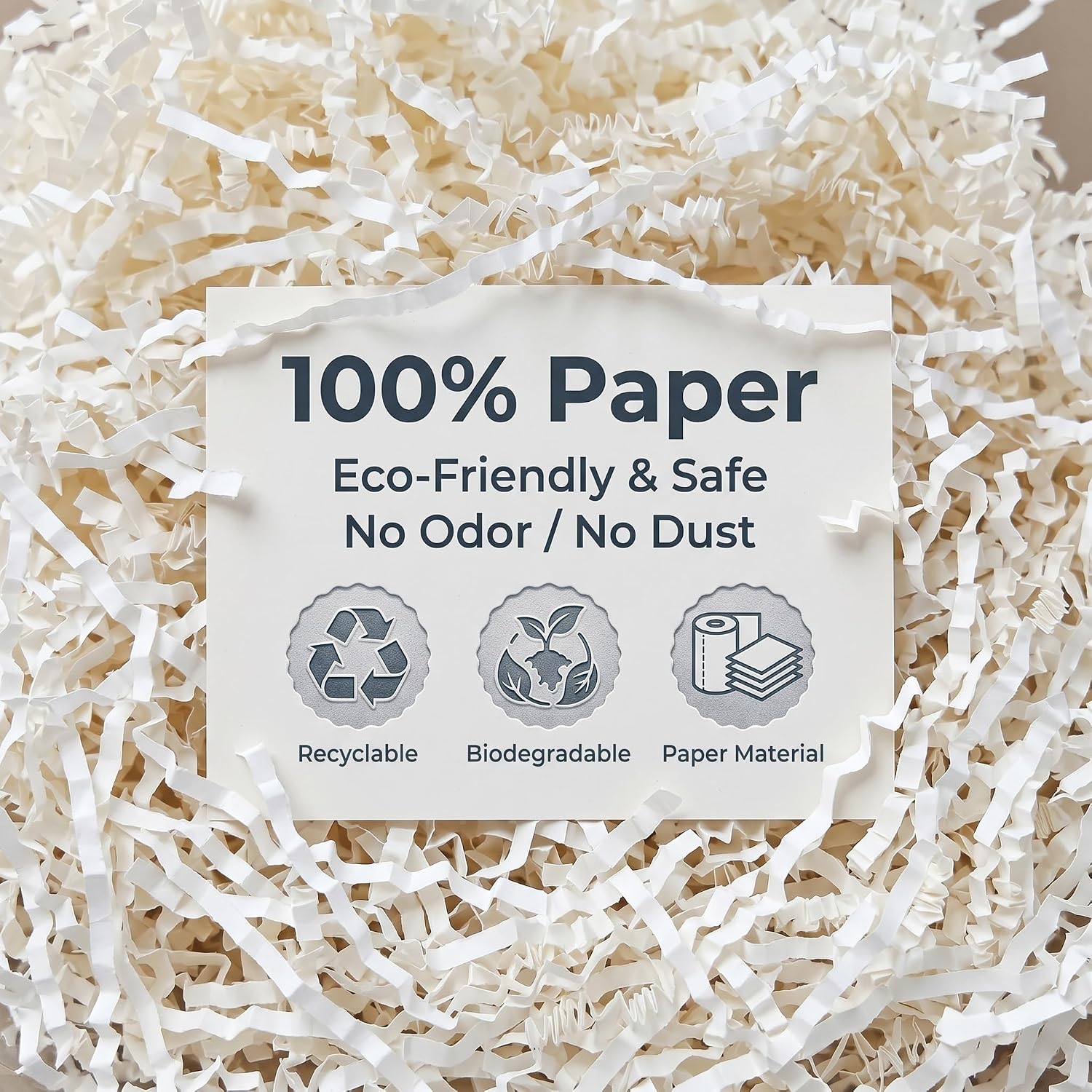 Bitlongate Shredded Paper Filler 5LB, Brown Crinkle Cut Paper Shreds for Gift Baskets, Box Filling, Gift Wrapping, Basket Stuffing, Packaging, Crafts and Party Supplies