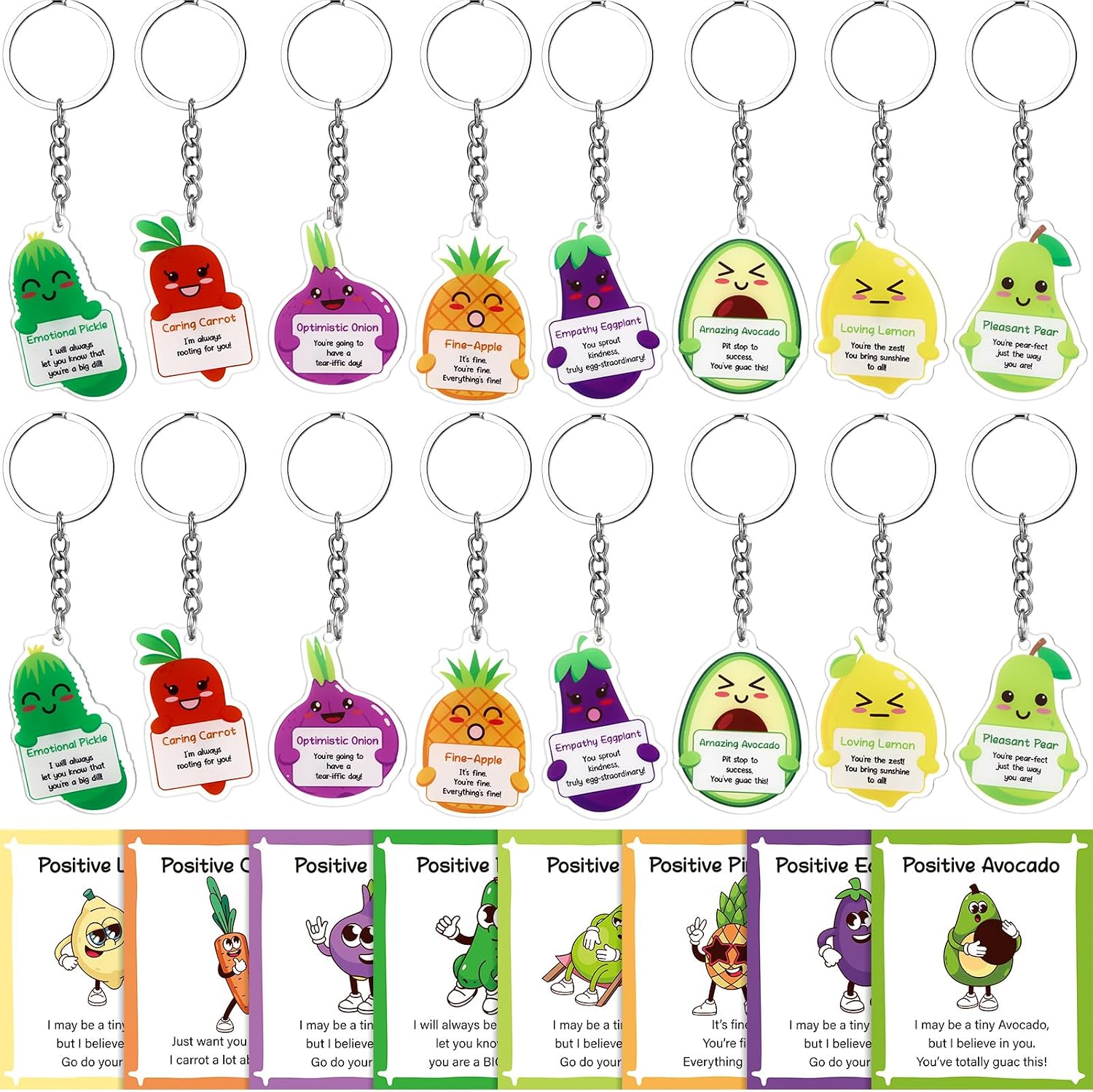 Sureio Employee Appreciation Gifts, Positive Inspirational Keychains Emotional Thank You Gifts Back to School Supplies