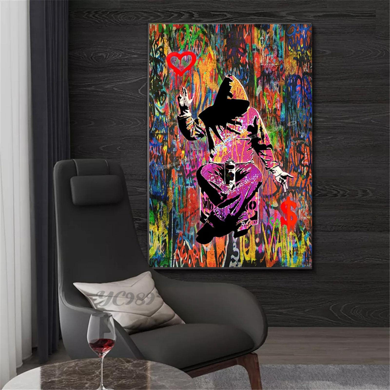 Amazon.co.jp: Love or Money グラフィティマネーキャンバス絵画