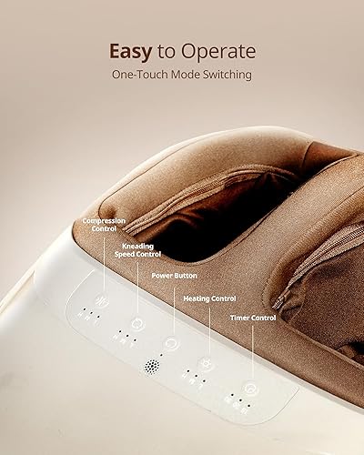 Miniatura 7 de Máquina masajeadora de pies con calor, amasamiento profundo, compresión de aire, control remoto, fascitis plantar, dolor de pies y alivio de presión