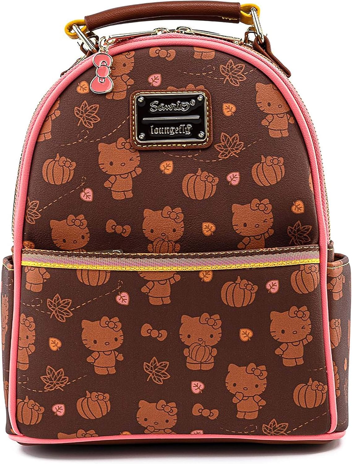 Loungefly x Sanrio Hello Kitty Pumpkin Spice Allover Print Mini Convertible Backpack - Image 3