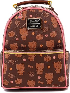 Loungefly Hello Kitty Pumpkin Spice Mini Backpack, Multi, One Size, multi-coloured, One size