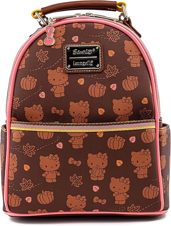 Loungefly Hello Kitty Pumpkin Spice Mini Backpack, Multi, One Size, multi-coloured, One size