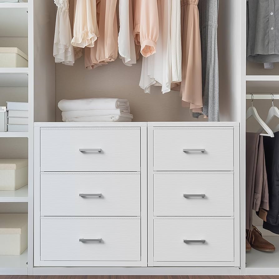 Amazon.com: BOLUO Closet Drawers White 3 Drawer Dresser for Closet  Organizers and Storage Bedroom Dorm Modern : Home & Kitchen