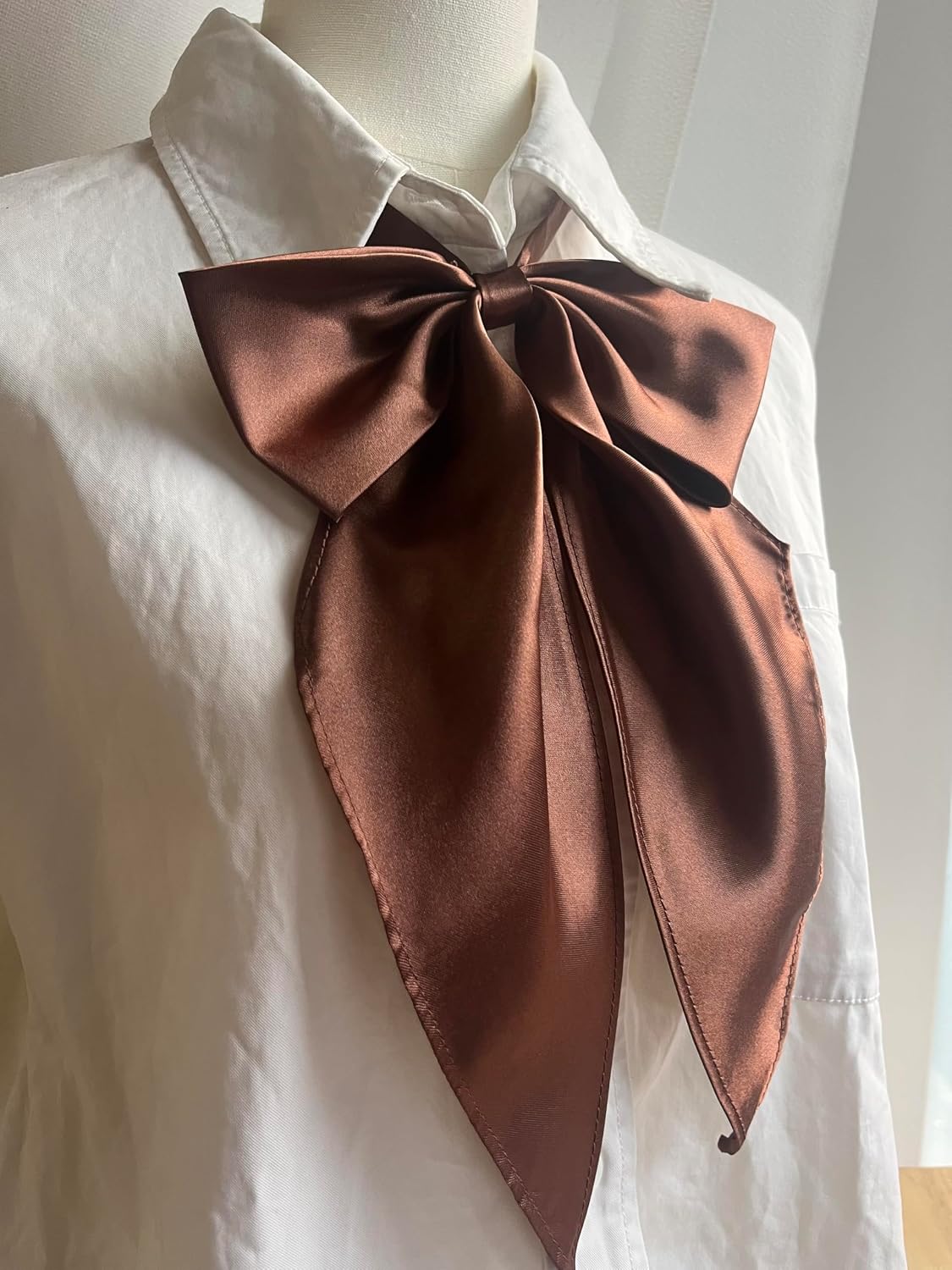 Satin Tuxedo Bow Tie Big Pre-Tied Neck Bowties Cosplay