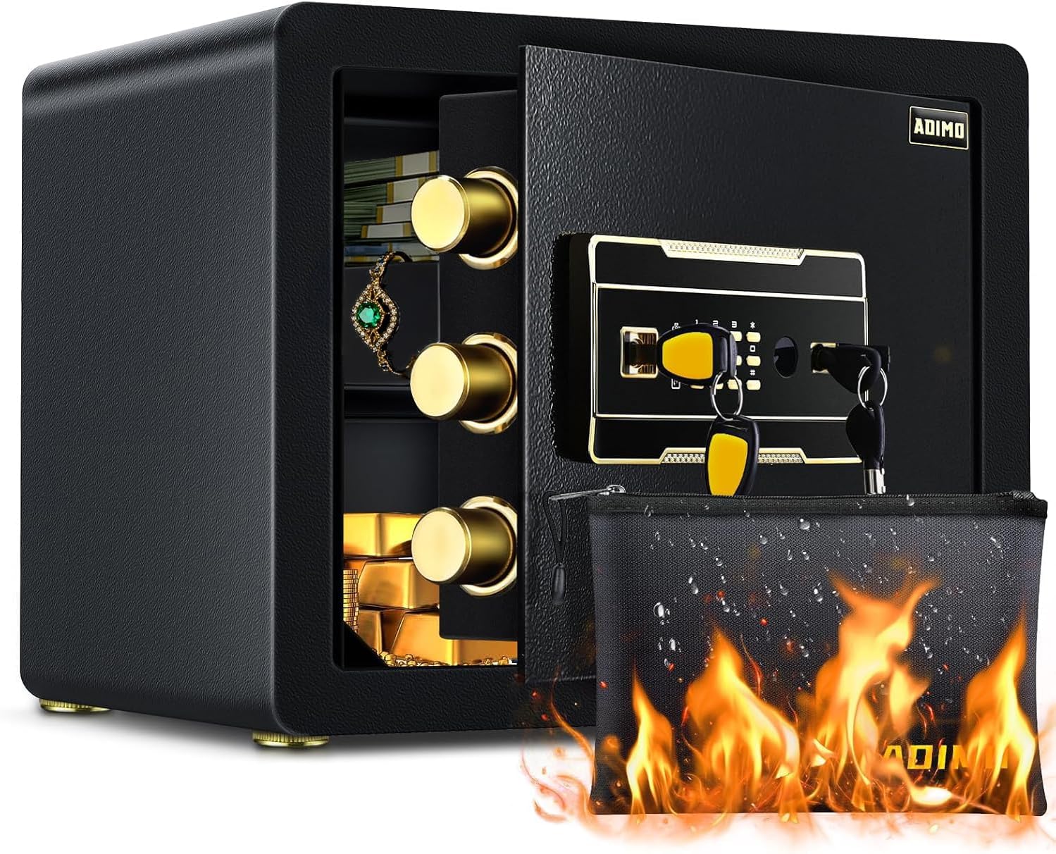SentrySafe SFW123ES Fireproof Waterproof Safe with Digital Keypad, 1.23 ...