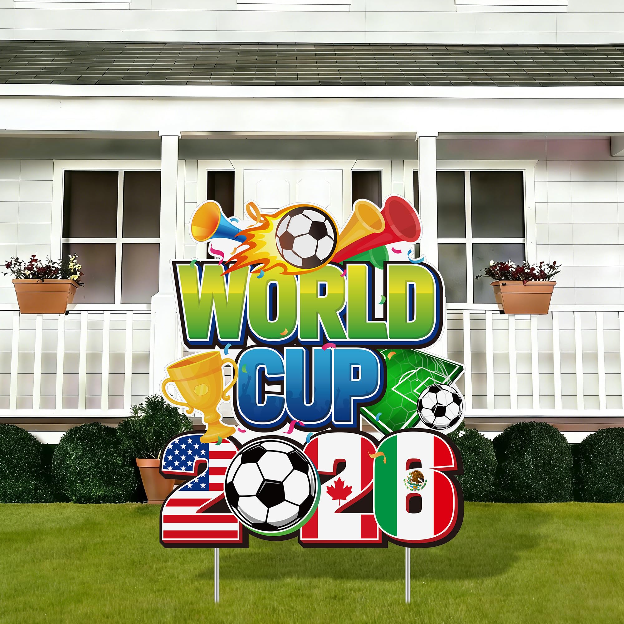 Photo 1 of Vivantia 2026 Soccer Yard Signs (38 Inch, Multicolor)
