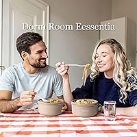 Vista 9 de AI LOVE PEACE Tazón para ramen, 40 onzas, para cocinar fideos en microondas para ramen, Pho, sopa y pasta, apto para lavavajillas y portátil, ideal
