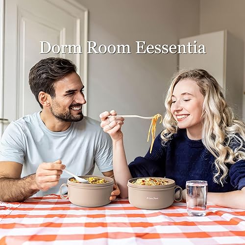 Miniatura 9 de AI LOVE PEACE Tazón para ramen, 40 onzas, para cocinar fideos en microondas para ramen, Pho, sopa y pasta, apto para lavavajillas y portátil, ideal