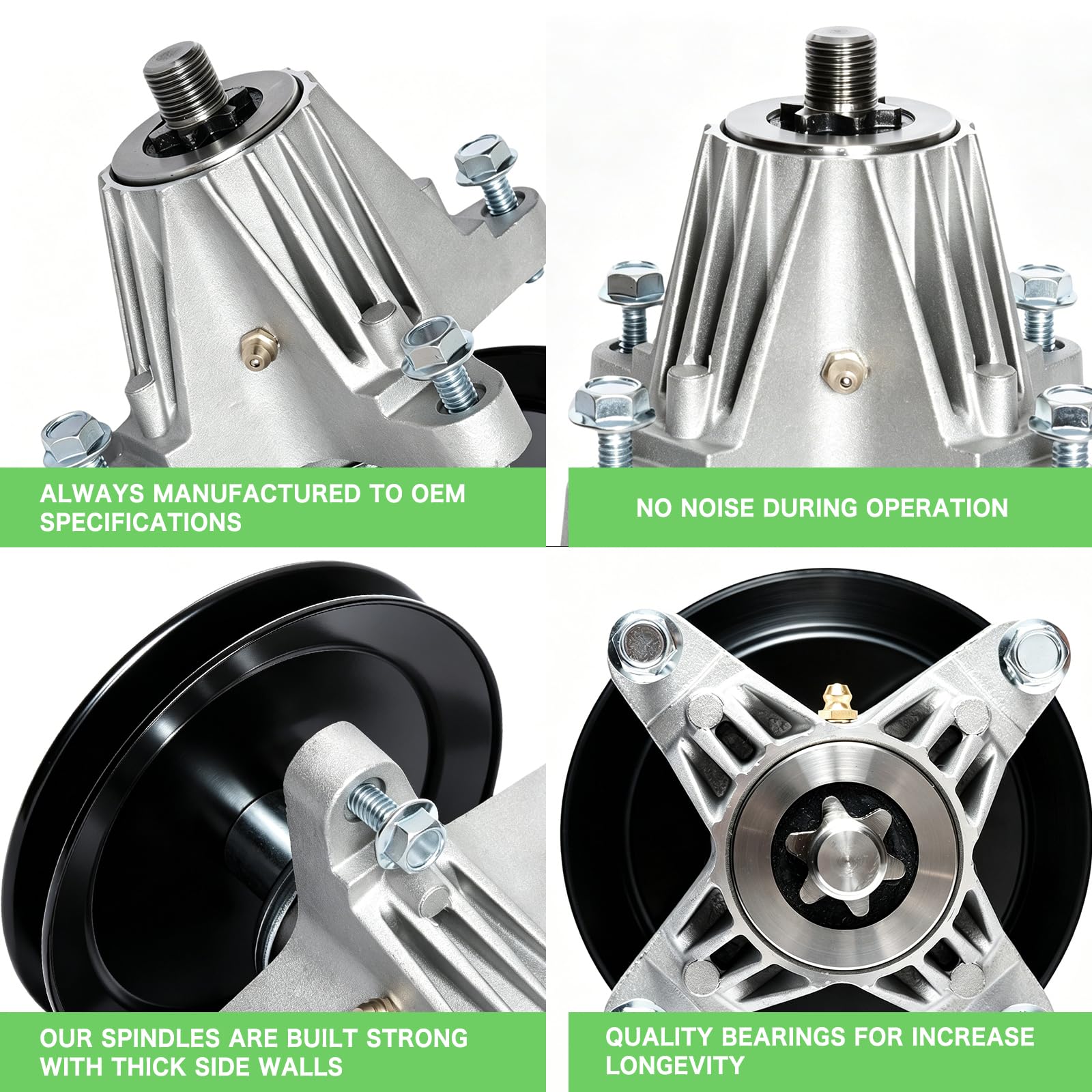 918-06976 - Cortacésped de montaje de husillo para Cub Cad et MTD 618-06976 918-06976A 618-06976A Montaje de husillo de cubierta se adapta a la mayoría de 42 pulgadas con perno roscado de