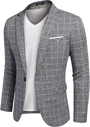 COOFANDY Men's Casual Suit Blazer Jackets Lightweight Sports Coats One Button