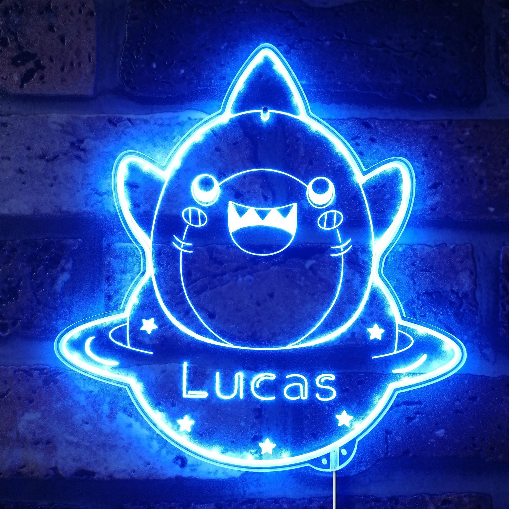 ADVPRO Name Personalized Shark RGB Dynamic Glam LED Sign - Cut-to-Edge Shape - Smart 3D Wall Decoration - Multicolor Dynamic Lighting - st06s66-fnd-p0025-tm