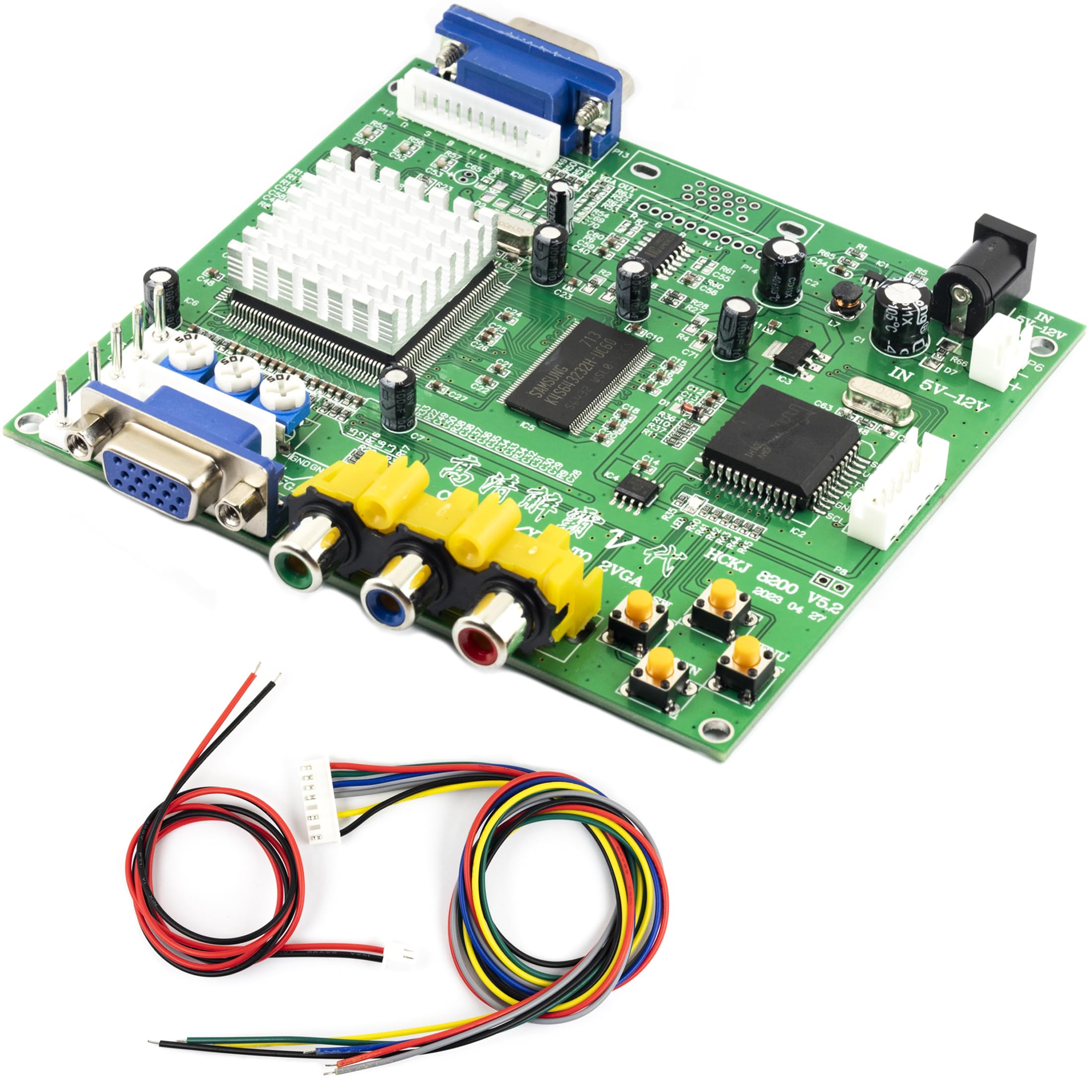 for GBS8200 Arcade Game Video Converter Board CGA/EGA/YUV/RGB to VGA Output Module 1 Channel GBS-8200 Monitor LCD HD CRT Latest Version