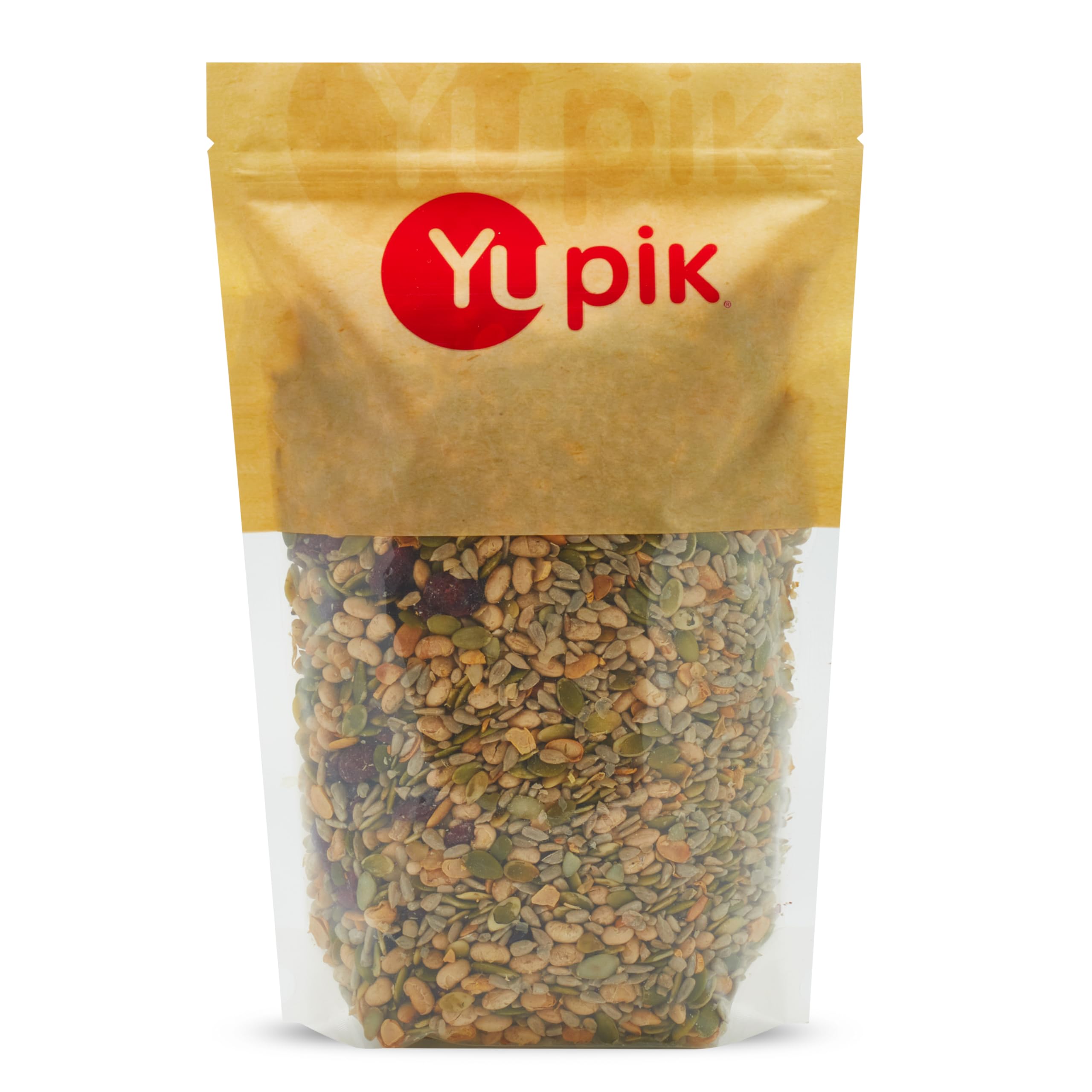 Yupik Salad Topping Mix, 2.2 lb (35.2 oz), Kosher, Vegan, Blend of Pumpkin Seeds, Sunflower Seeds, Soy Beans & Cranberries, Good Source of Protein &