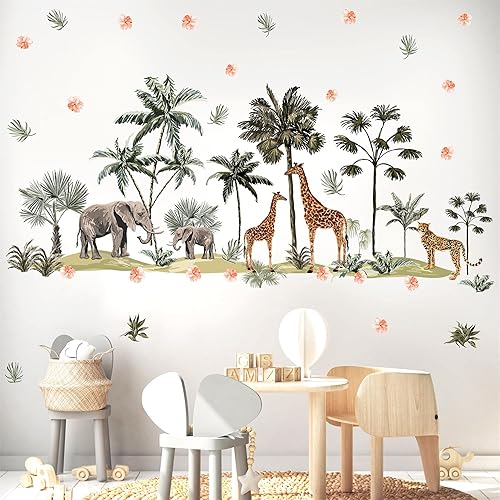 Miniatura 6 de Calcomanías de pared de animales de la selva, calcomanías de pared de animales salvajes, calcomanías de pared de animales salvajes, animales de la
