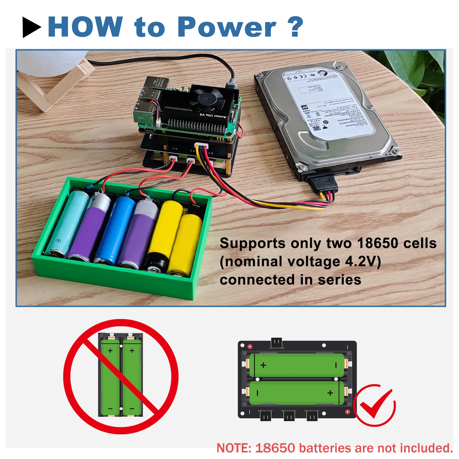 GeeekPi UPS Gen 6 Power Supply Uninterruptible UPS HAT with 1.3inch 240X240 LCD TFT Display Module for Raspberry Pi 5/4B